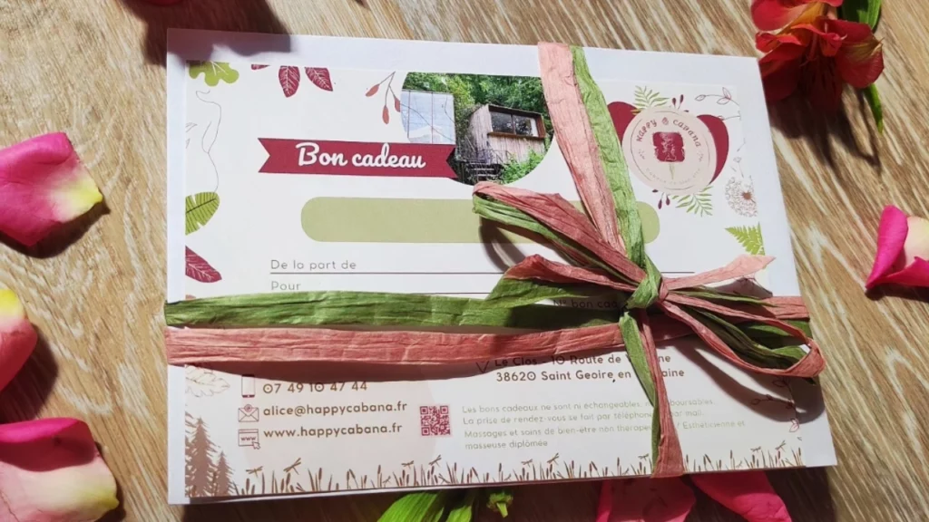 Bon cadeau massage Happy Cabana